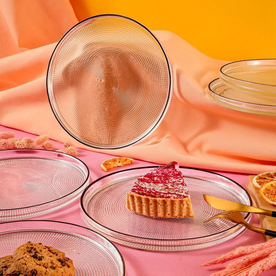 Fecra Loren 6 Parça Servis Seti 21 cm Siyah Fileli