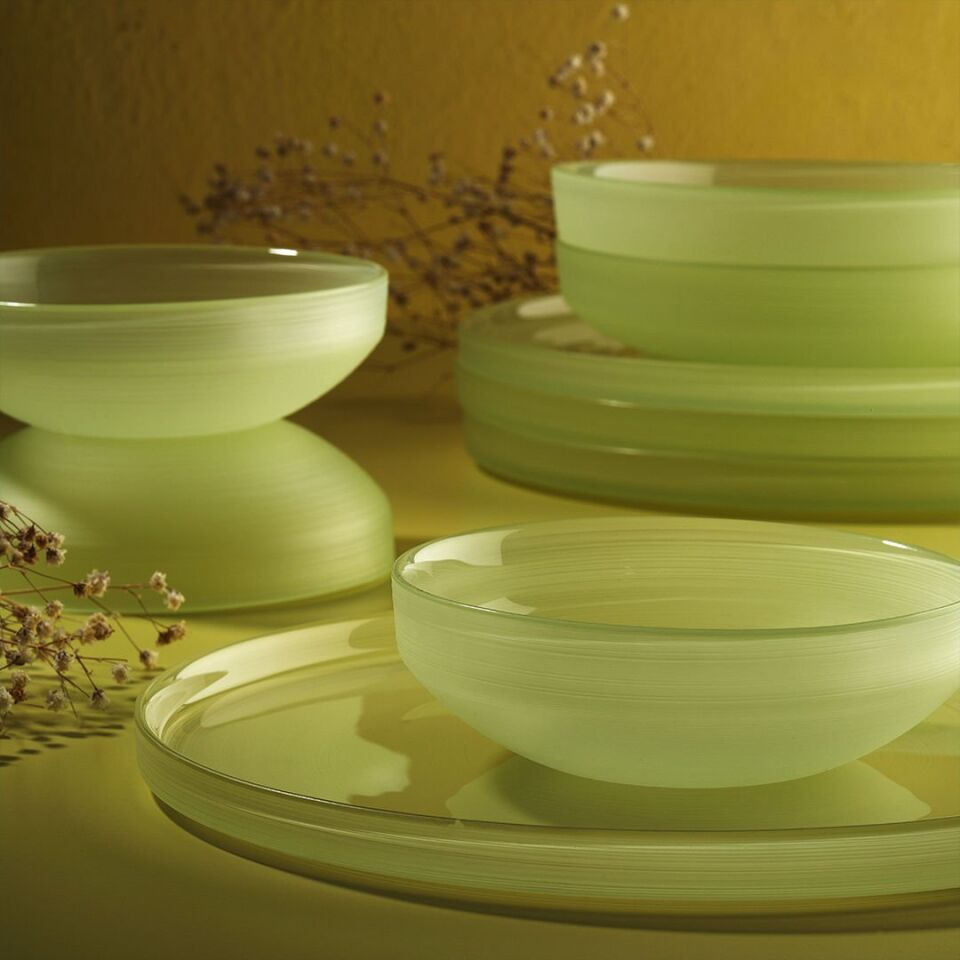 Fecra Circle Yeşil 18 Parça Yemek Takımı