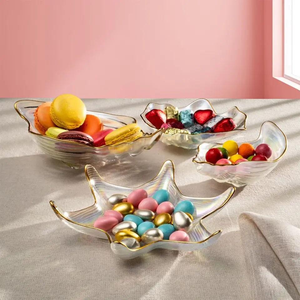 Fecra Deniz 4 Parça Cam Sunum Seti