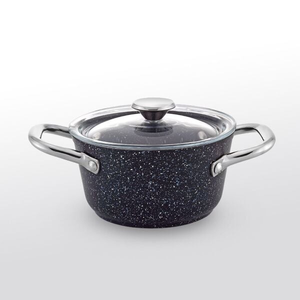 Fecra Starry 4 Parça Mini Granit Tencere Seti Metal Kulplu