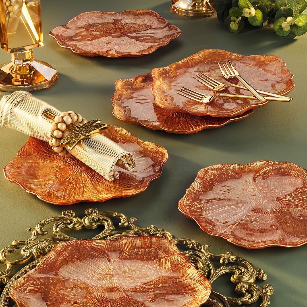 Fecra Elroy 6'lı Pasta Tabağı Seti Güz 22 Cm