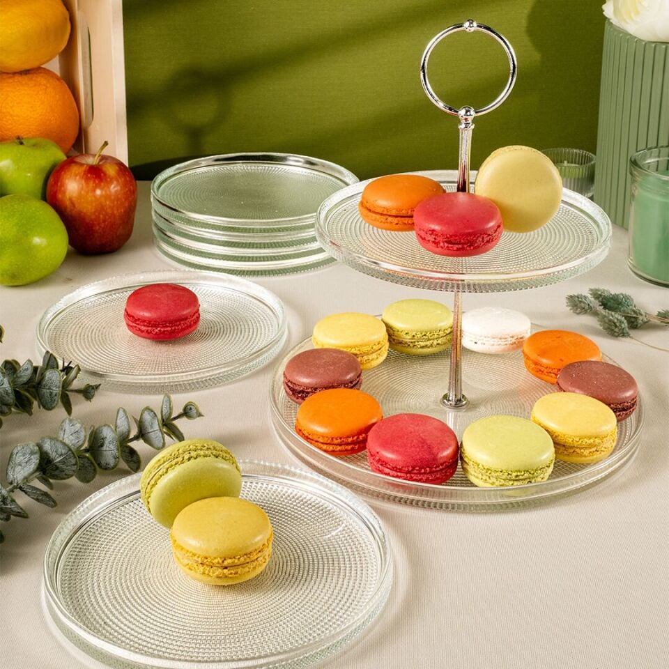 Fecra Loren 7 Parça Servis ve Sunum Seti Natürel