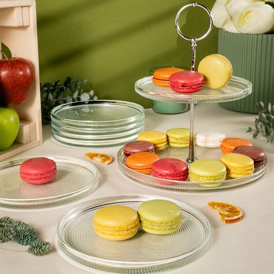 Fecra Loren 7 Parça Servis ve Sunum Seti Natürel