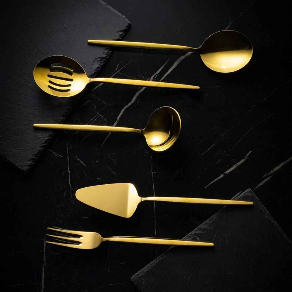 Fecra Pure 5 Parça Servis Seti Gold