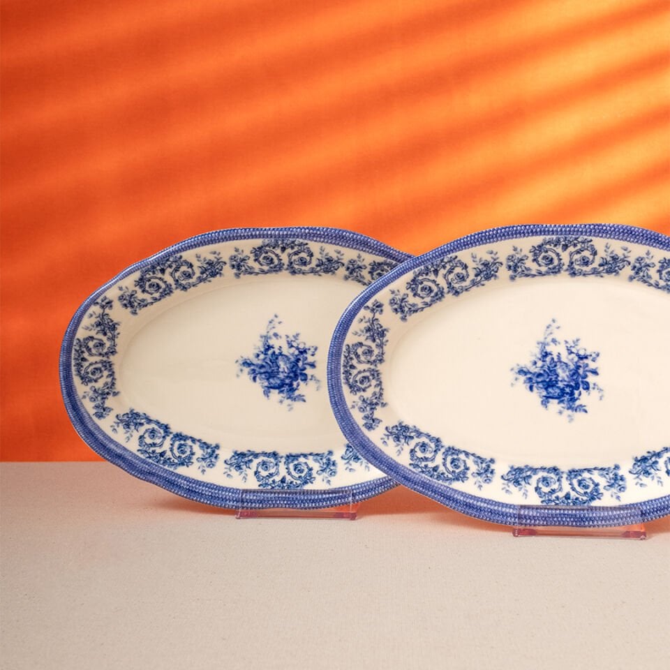 Fecra Majestic Blue 2'li Kayık Tabak