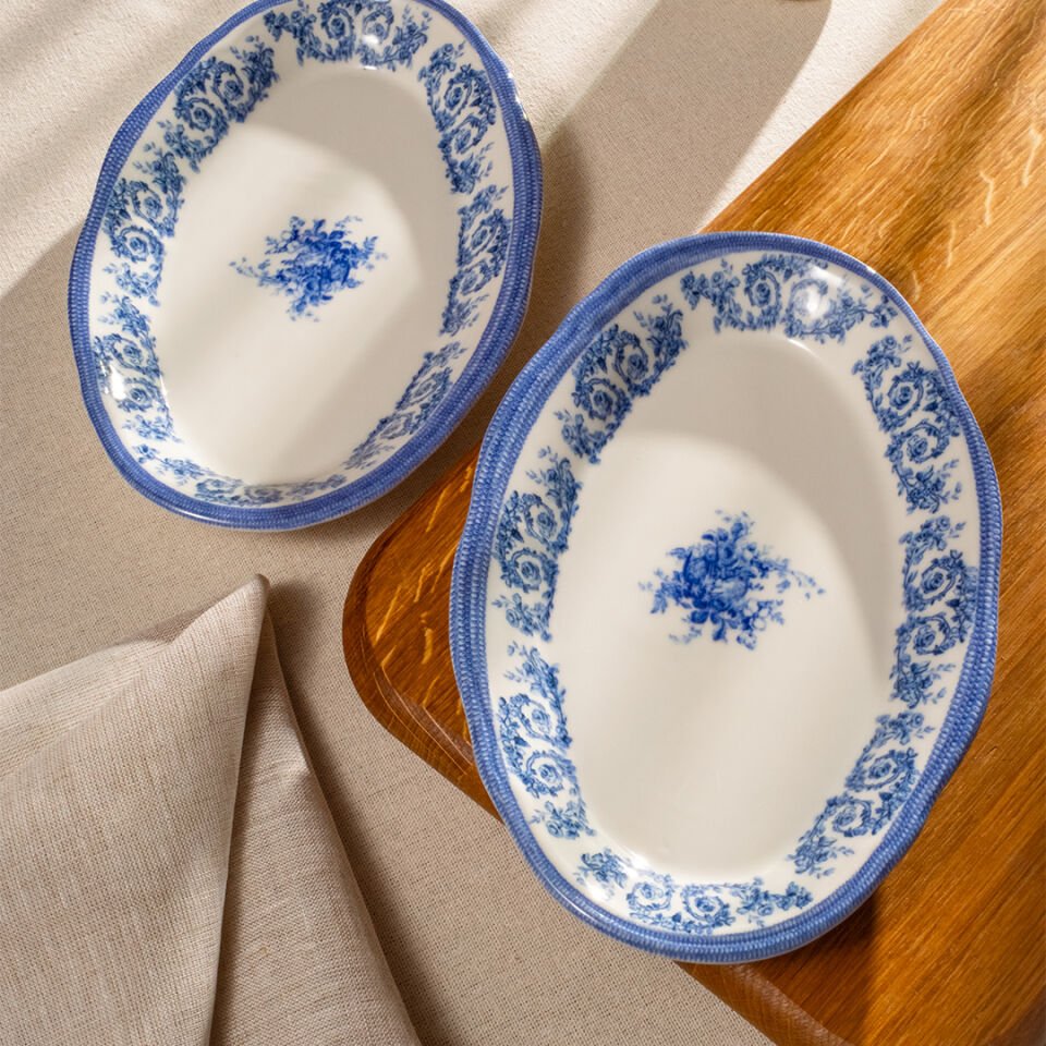 Fecra Majestic Blue 2'li Kayık Tabak