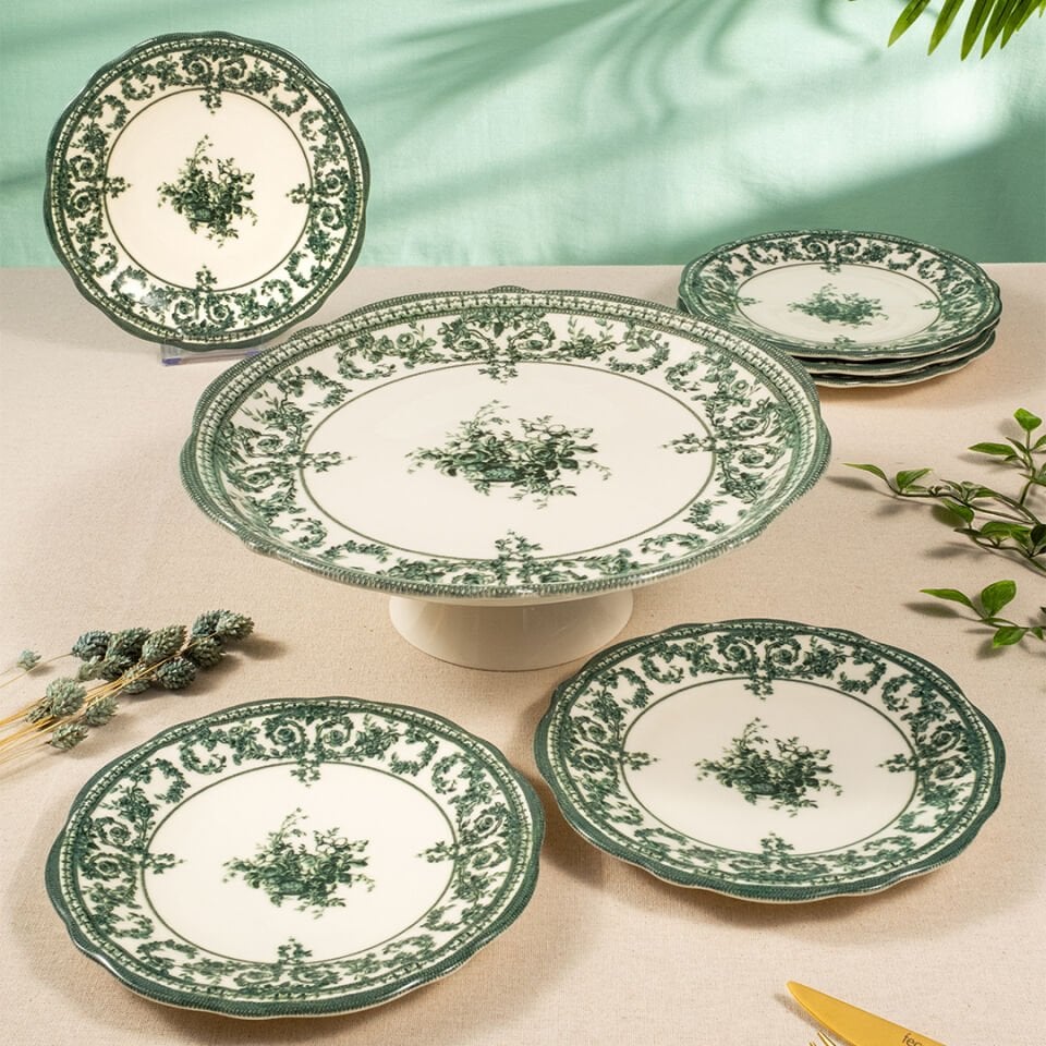 Fecra Majestic Green 8 Parça Sunum Seti
