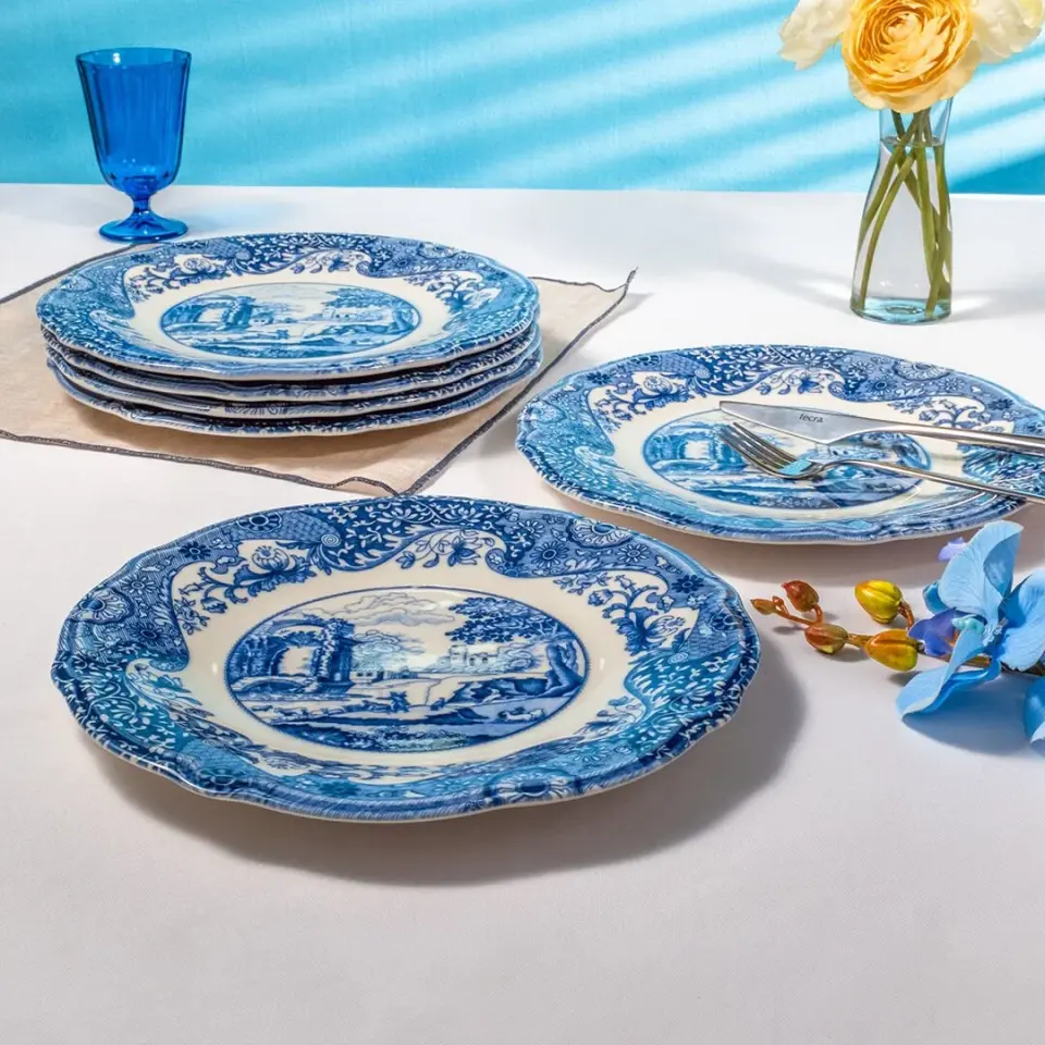 Fecra Vintage Blue 6 Parça Servis Tabağı Seti