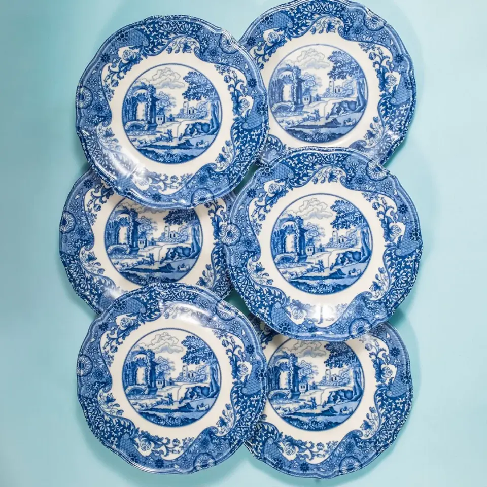 Fecra Vintage Blue 6 Parça Servis Tabağı Seti