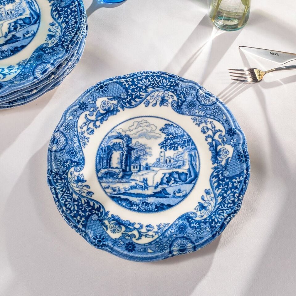 Fecra Vintage Blue 6 Parça Servis Tabağı Seti