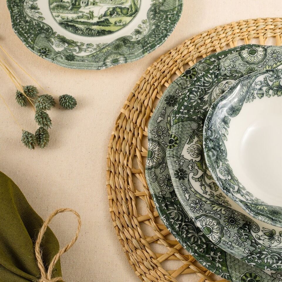 Fecra Vintage Emerald 24 Parça Yemek Takımı