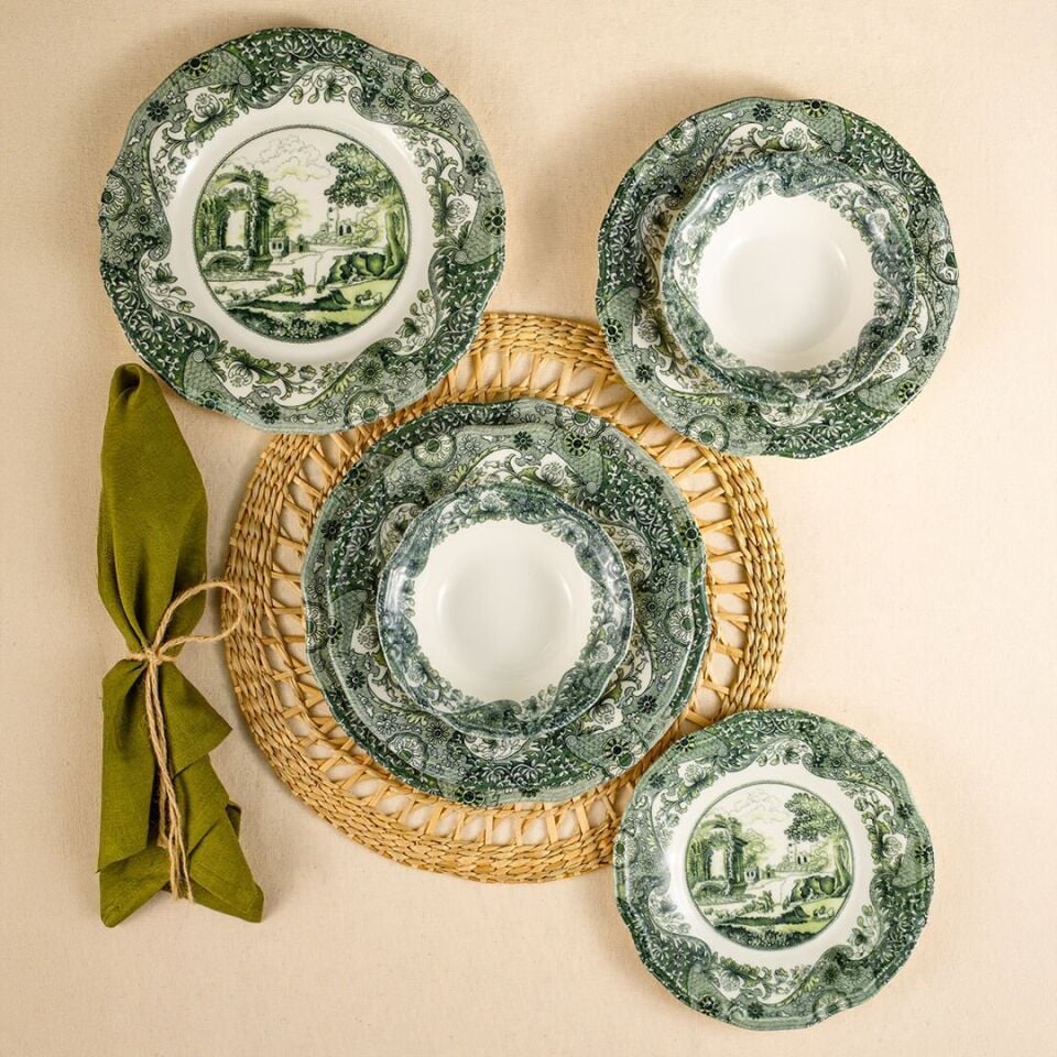 Fecra Vintage Emerald 24 Parça Yemek Takımı