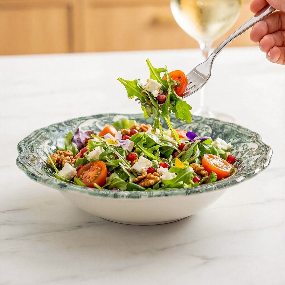 Fecra Vintage Emerald Bowl Kase 25 Cm