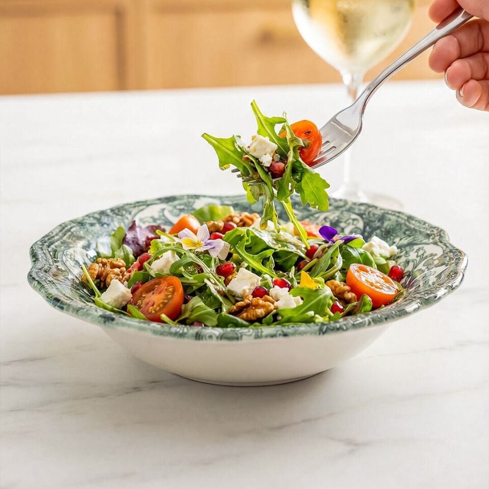 Fecra Vintage Emerald Bowl Kase 25 Cm