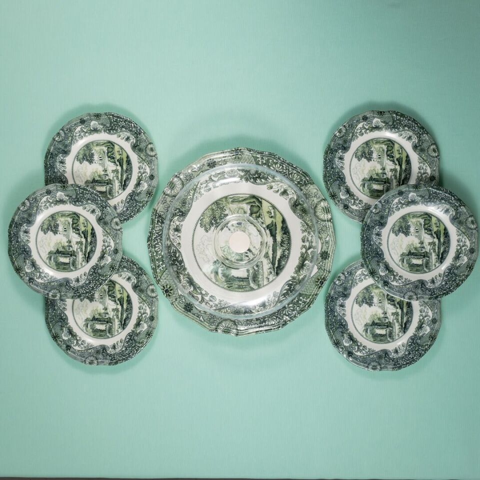 Fecra Vintage Emerald 8 Parça Sunum Seti
