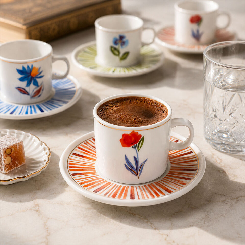 Fecra Orbis 12 Parça Kahve Fincan Takımı