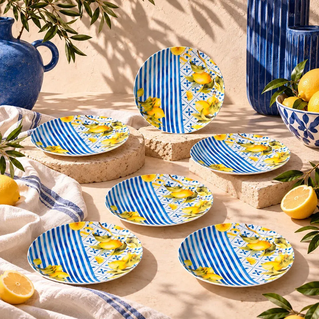 Fecra Limonte 6 Parça Pasta Takımı