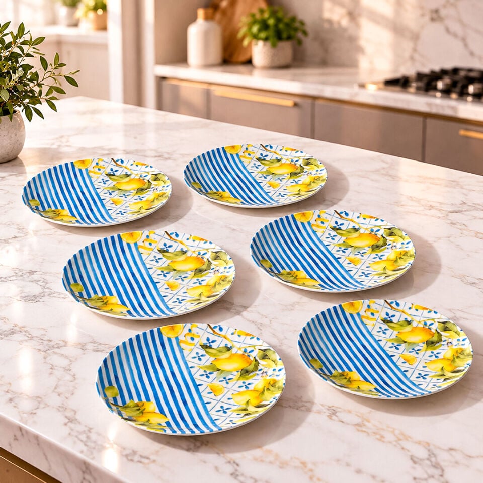 Fecra Limonte 6 Parça Pasta Takımı